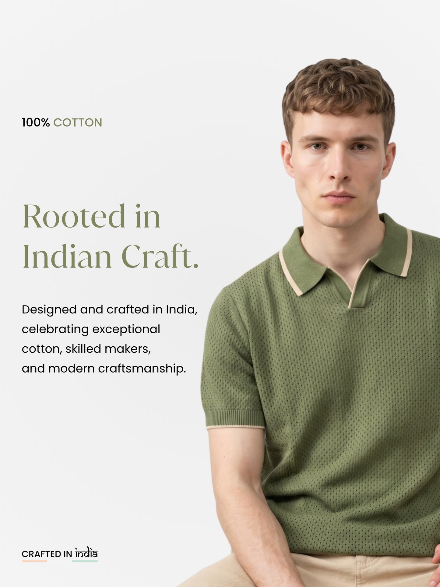 Men Flat Knit Polo