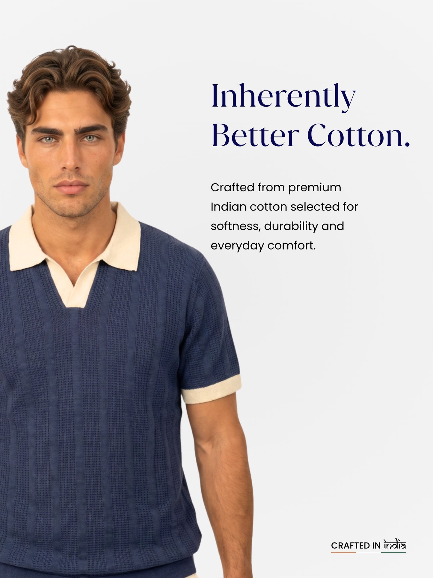 Men Flat Knit Polo