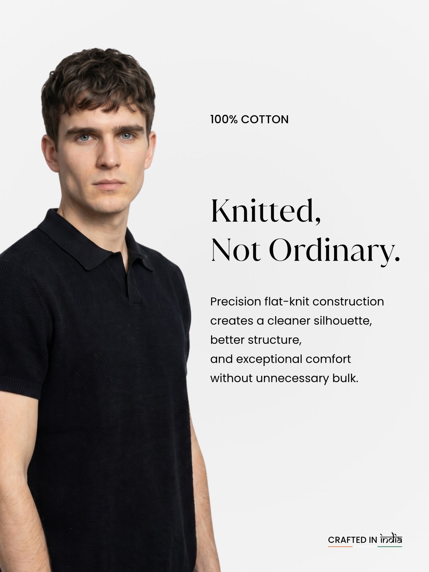 Men Flat Knit Polo