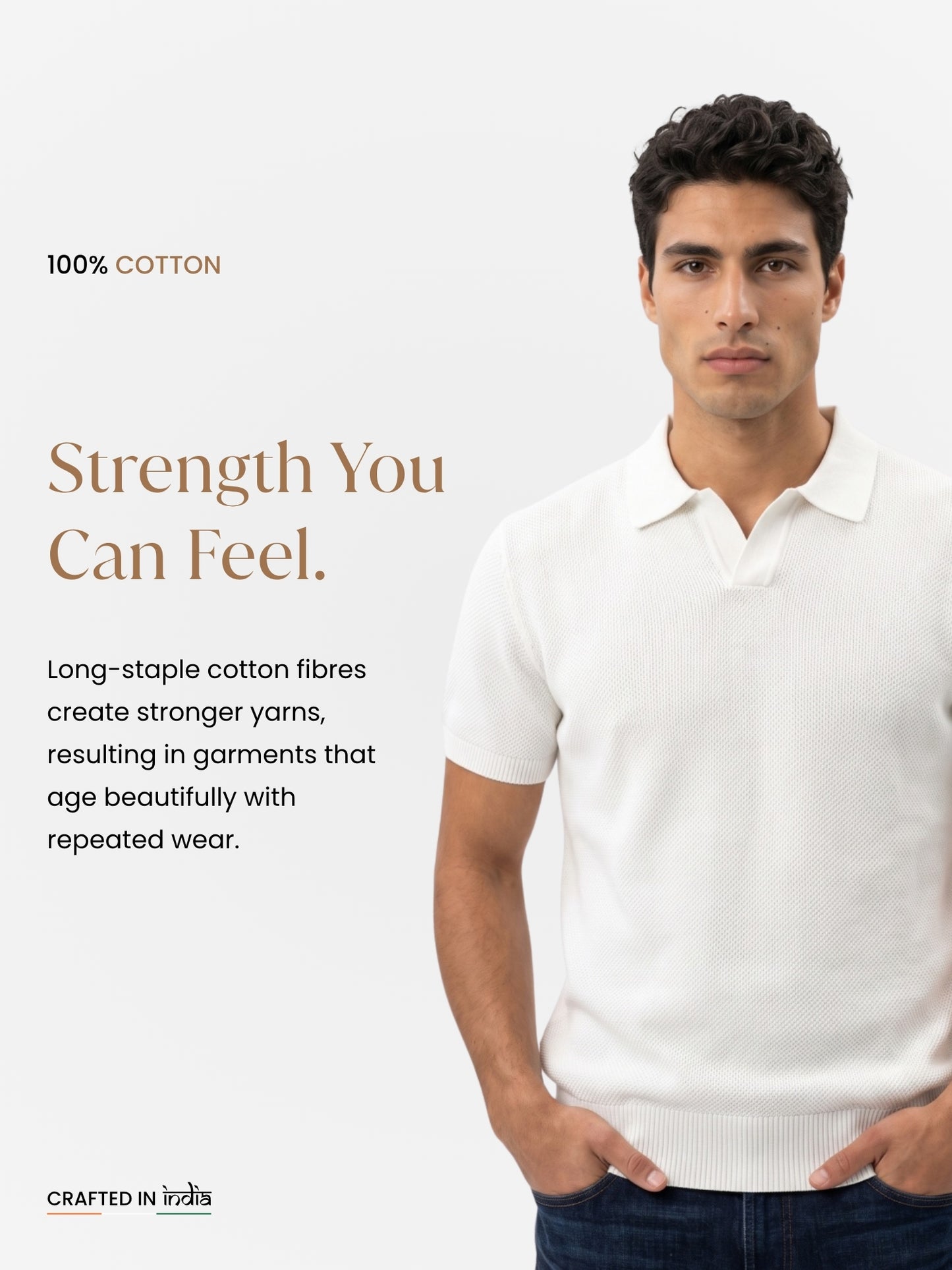 Men Flat Knit Polo