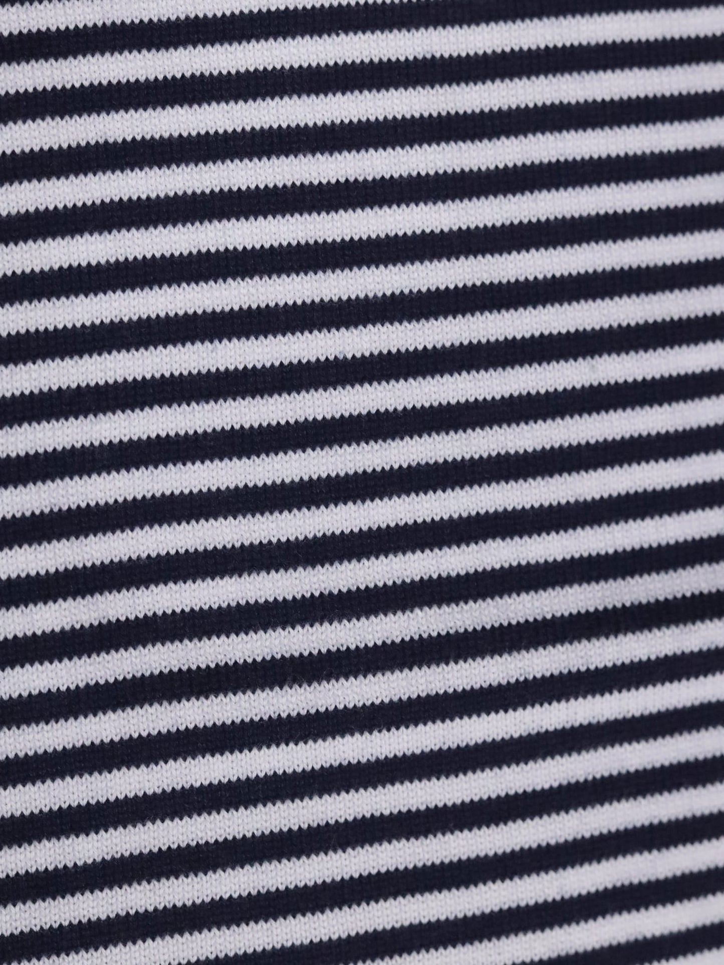 Navy & White Men Regular Fit Striped Flat Knit T-shirt