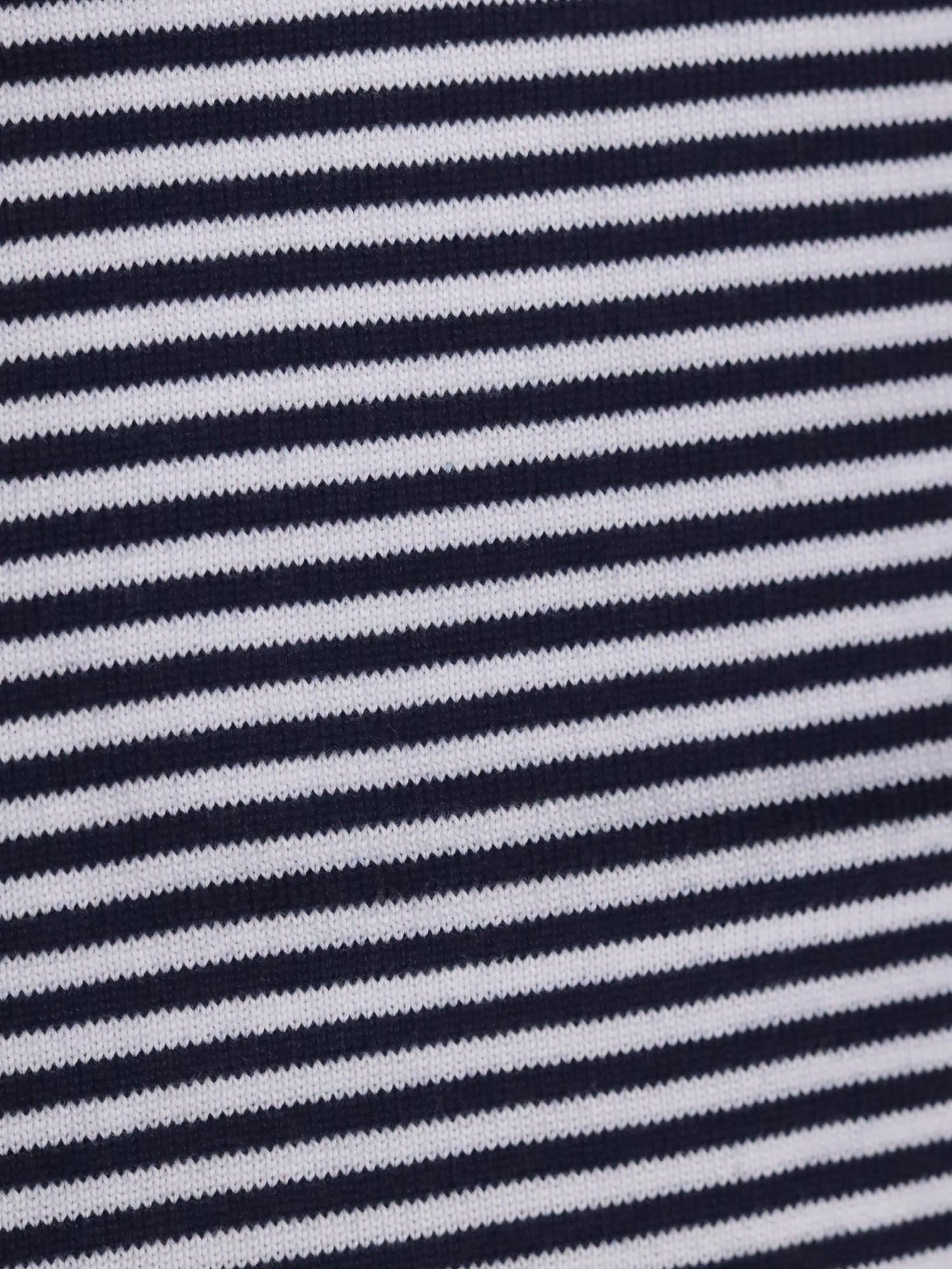 Navy & White Men Regular Fit Striped Flat Knit T-shirt