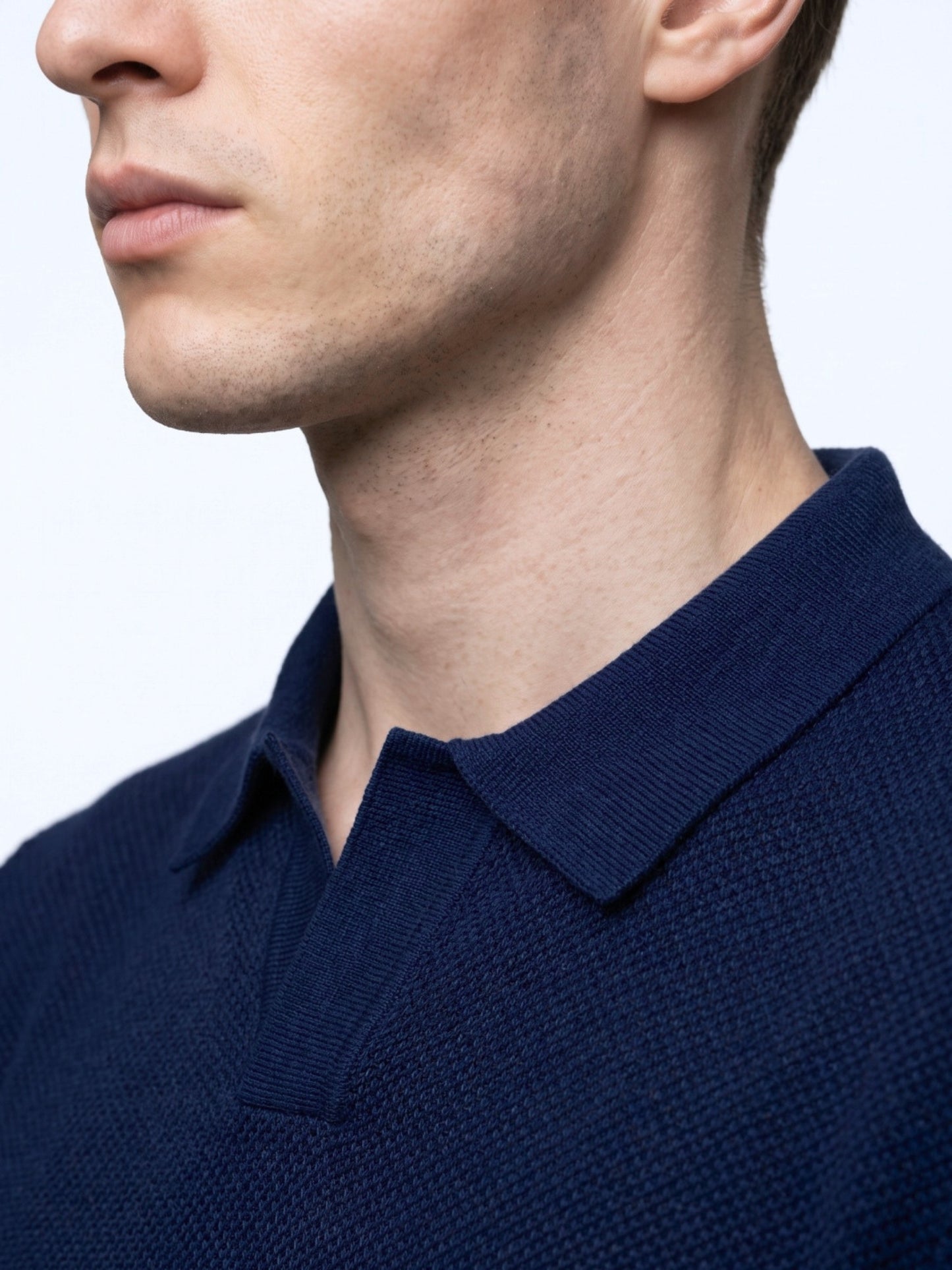 Men Flat Knit Polo