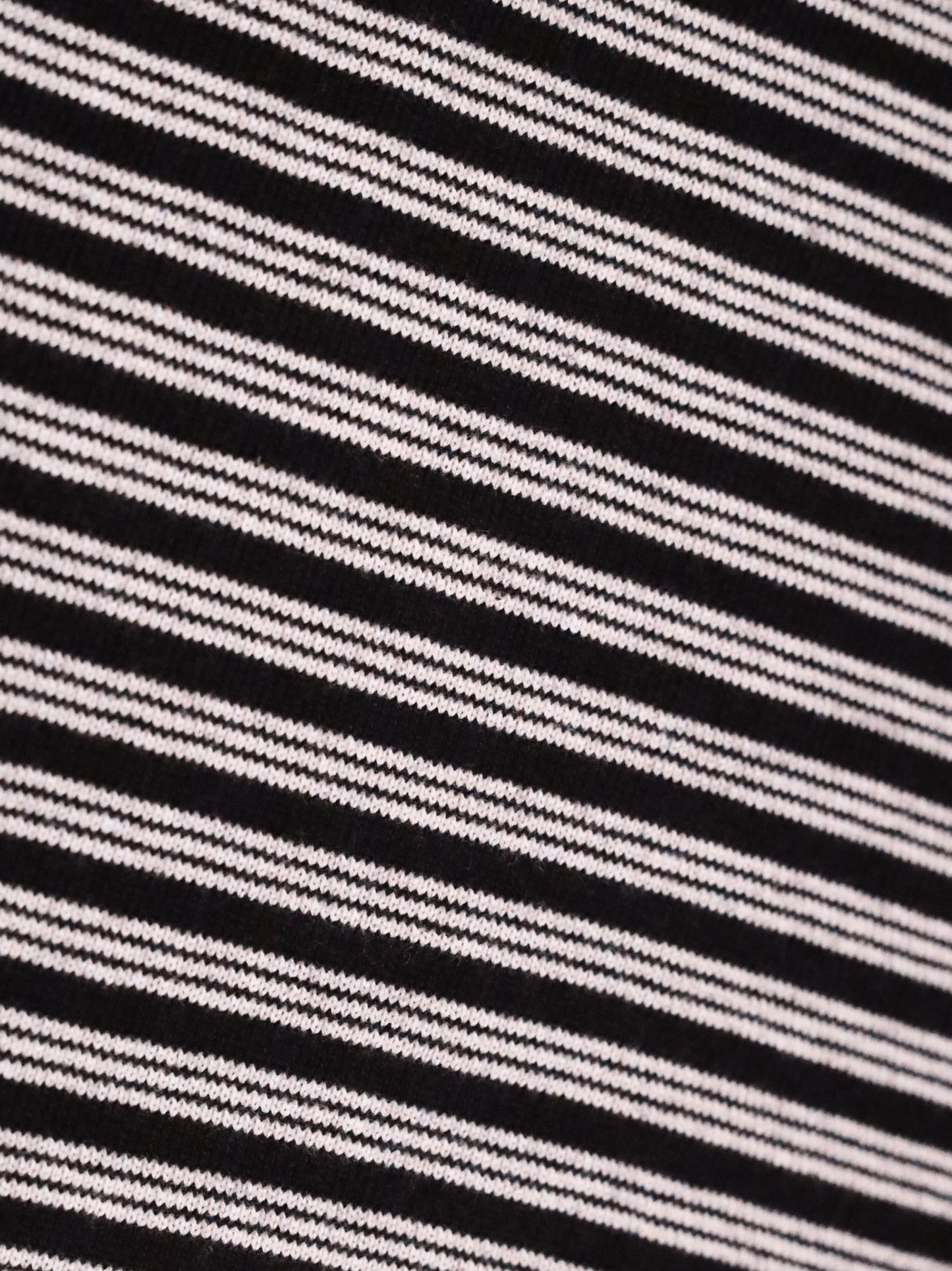 Men Black & White Striped Polo T-shirt