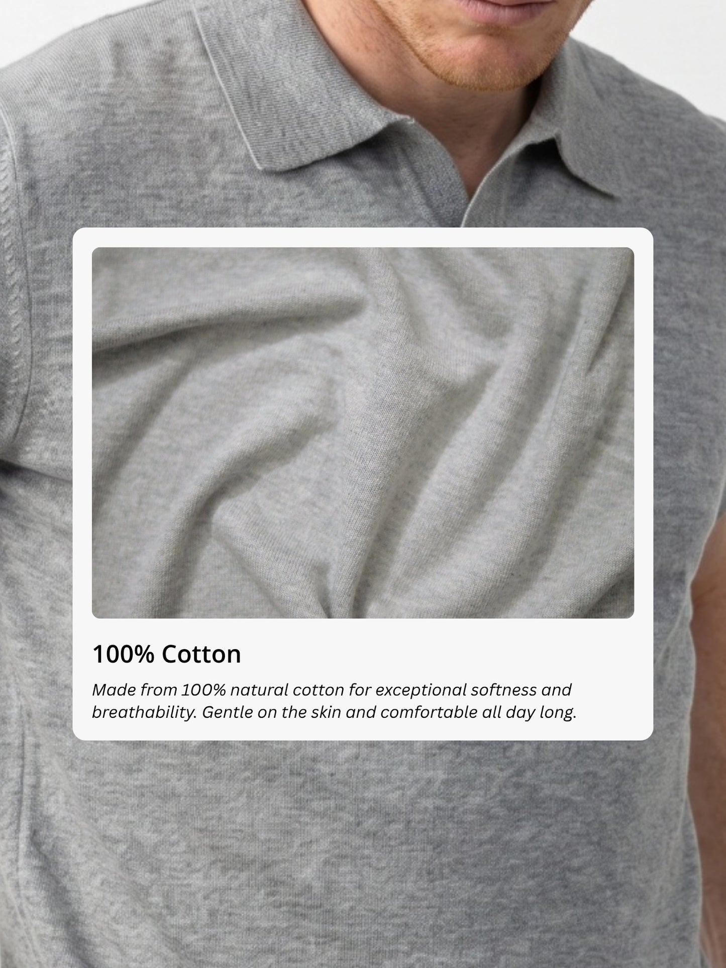 Men Flat Knit Polo