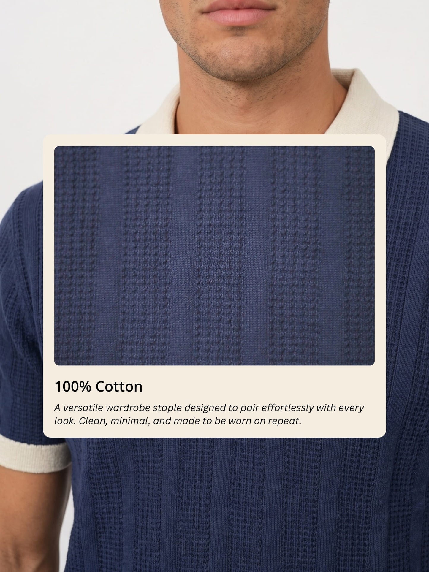 Men Flat Knit Polo