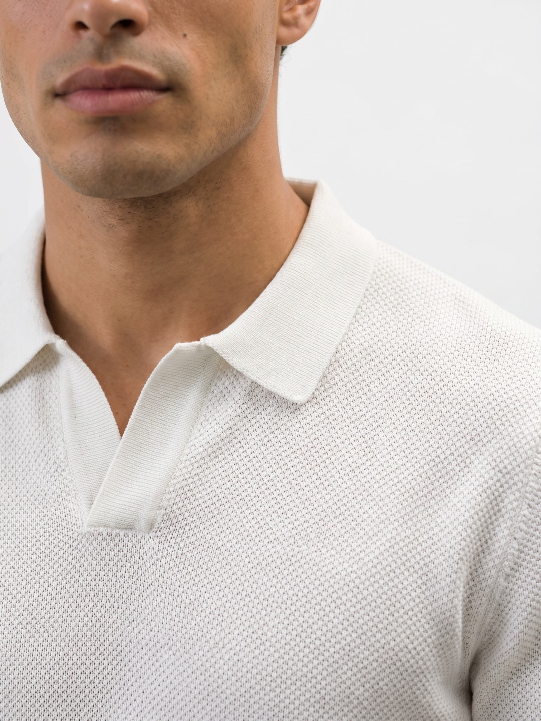 Men Flat Knit Polo
