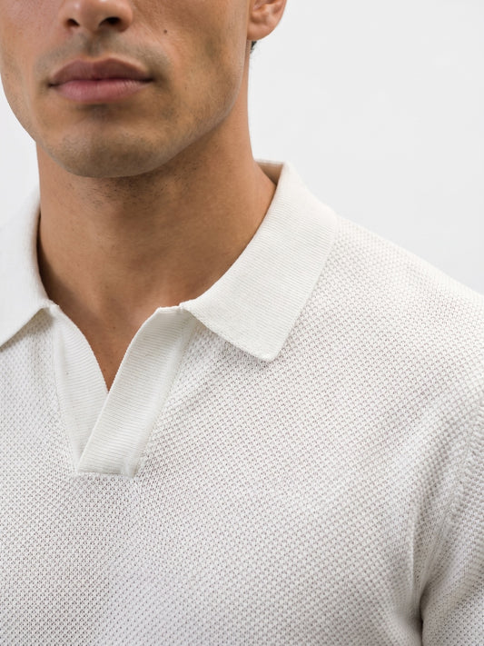 Men Flat Knit Polo