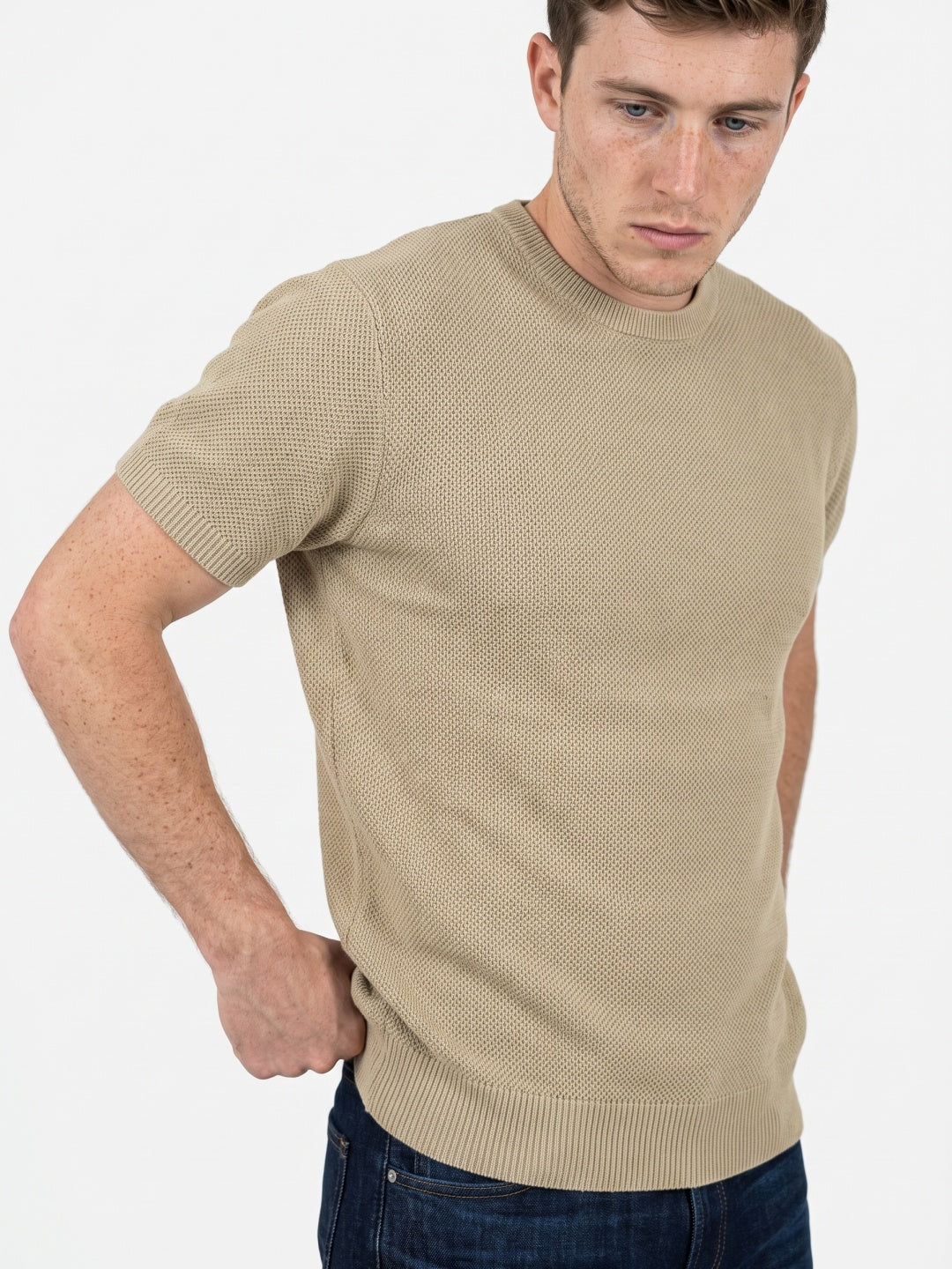 Men Flat Knit Polo