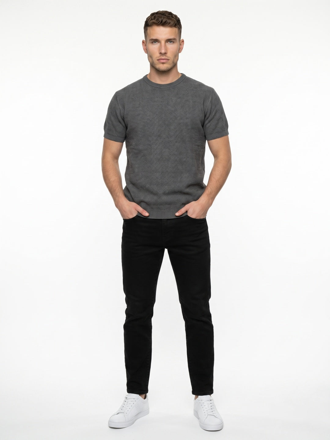 Men Flat Knit Polo