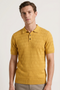 Yellow Textured Short Sleeve Polo T-shirt
