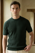 Dark Green Ribbed T-Shirt