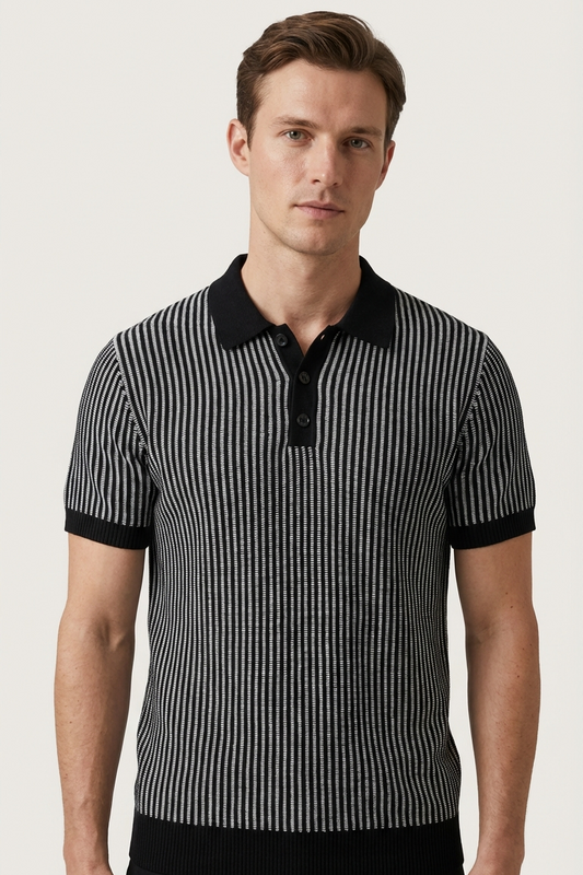 Vertical Stripe - Black & White T-shirt