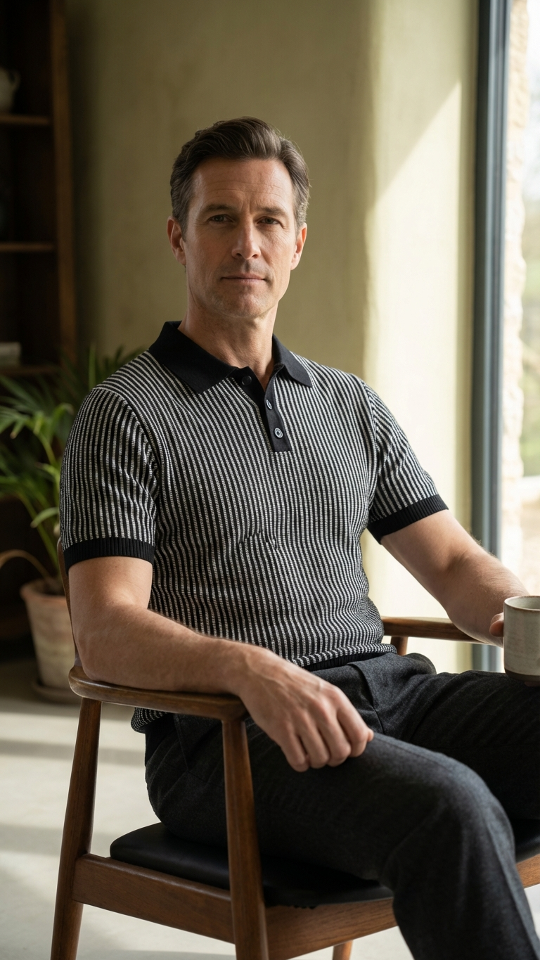 Vertical Stripe - Black & White T-shirt