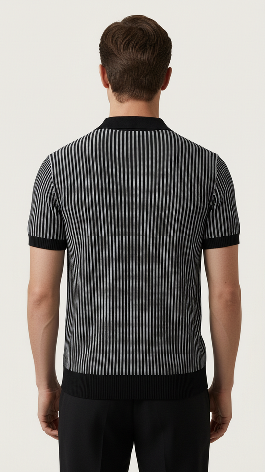 Vertical Stripe - Black & White T-shirt