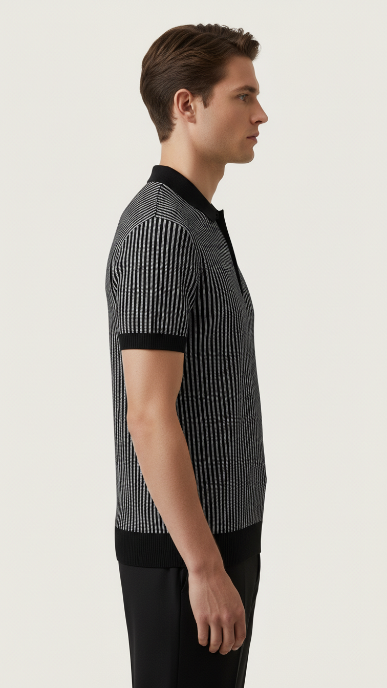 Vertical Stripe - Black & White T-shirt
