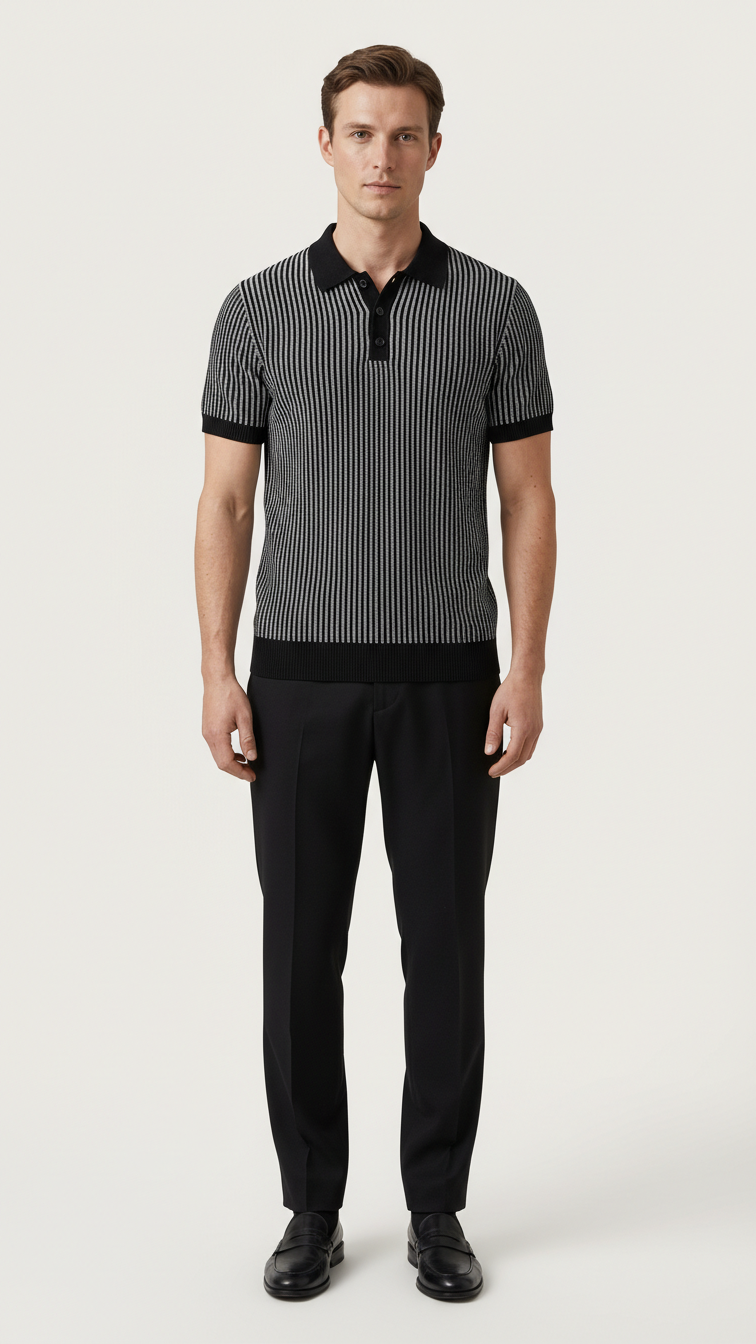 Vertical Stripe - Black & White T-shirt