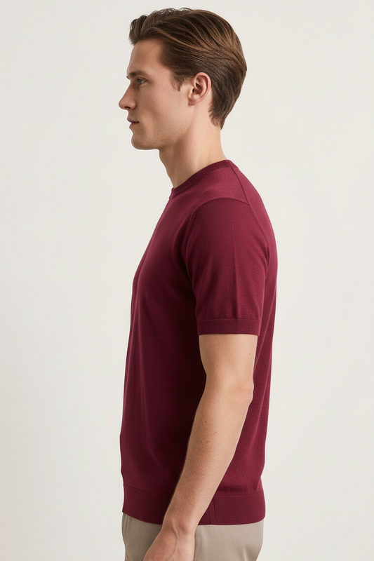 Solid Maroon T-Shirt