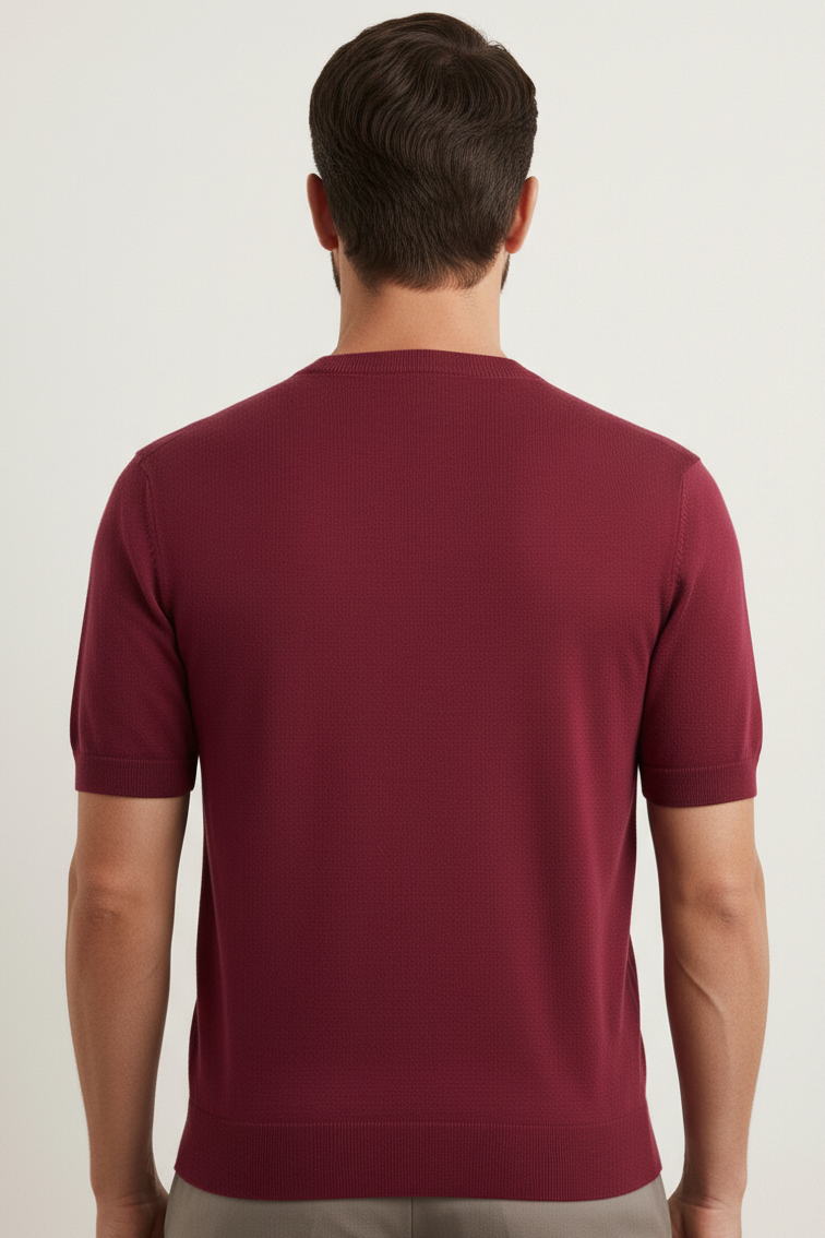Solid Maroon T-Shirt