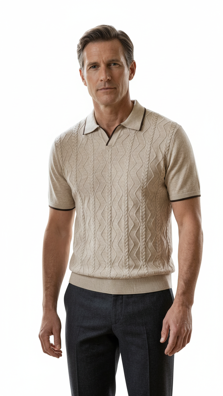 Beige Polo T-shirt