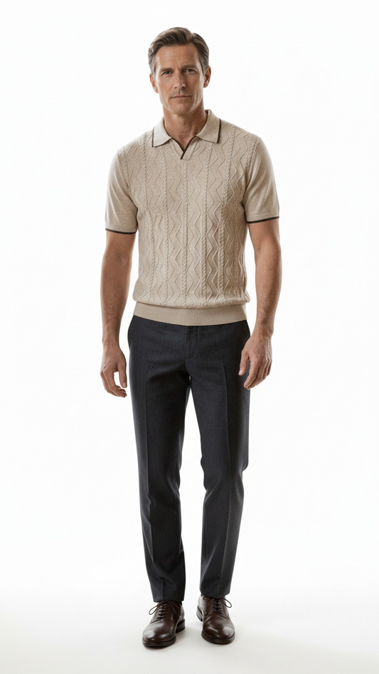 Beige Polo T-shirt