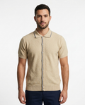 Kalidas Riviera Textured Knit Shirt – Sand Beige