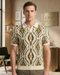 Kalidas Ikat Heritage Flat Knit Polo – Ivory Olive